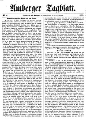 Amberger Tagblatt Donnerstag 13. Februar 1873