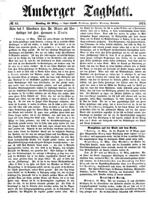 Amberger Tagblatt Samstag 15. März 1873