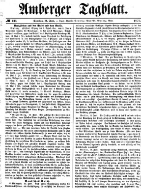 Amberger Tagblatt Samstag 14. Juni 1873