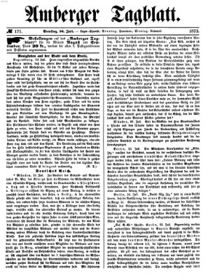 Amberger Tagblatt Samstag 26. Juli 1873