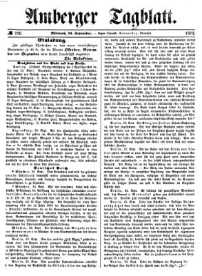 Amberger Tagblatt Mittwoch 24. September 1873