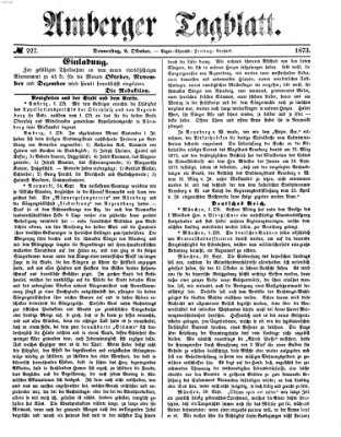 Amberger Tagblatt Donnerstag 2. Oktober 1873