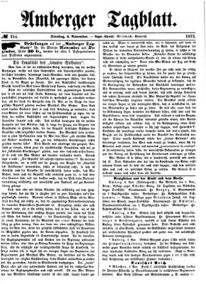 Amberger Tagblatt Dienstag 4. November 1873