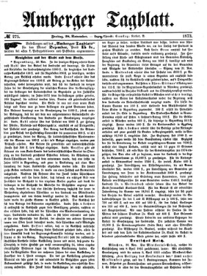 Amberger Tagblatt Freitag 28. November 1873