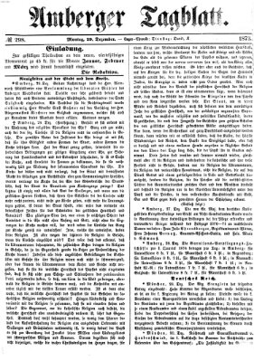 Amberger Tagblatt Montag 29. Dezember 1873