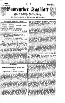 Bayreuther Tagblatt Donnerstag 5. Januar 1871