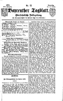 Bayreuther Tagblatt Donnerstag 12. Januar 1871