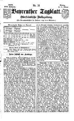 Bayreuther Tagblatt Montag 20. Februar 1871