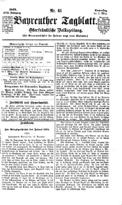 Bayreuther Tagblatt Donnerstag 2. März 1871