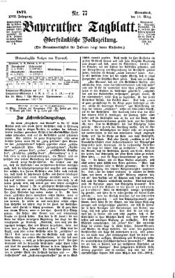 Bayreuther Tagblatt Samstag 18. März 1871