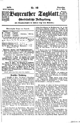 Bayreuther Tagblatt Donnerstag 30. März 1871
