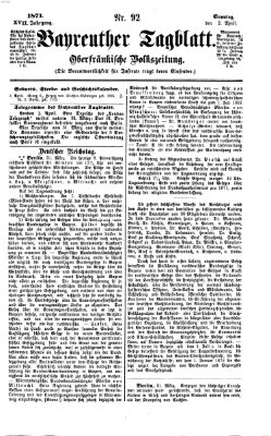 Bayreuther Tagblatt Sonntag 2. April 1871