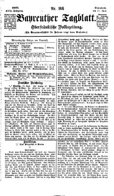 Bayreuther Tagblatt Samstag 17. Juni 1871