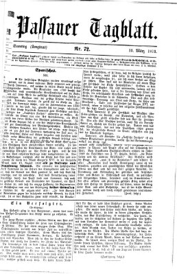Passauer Tagblatt Samstag 15. März 1873