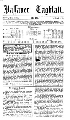 Passauer Tagblatt Freitag 1. August 1873