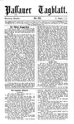 Passauer Tagblatt Donnerstag 28. August 1873