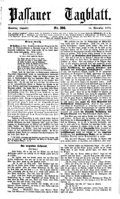 Passauer Tagblatt Samstag 15. November 1873