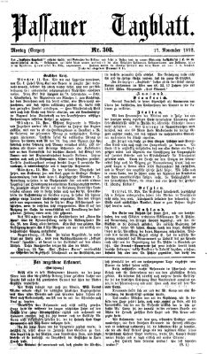 Passauer Tagblatt Montag 17. November 1873