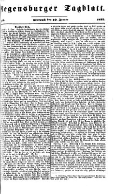 Regensburger Tagblatt Mittwoch 10. Januar 1872