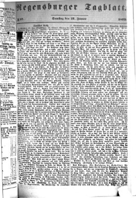 Regensburger Tagblatt Samstag 27. Januar 1872