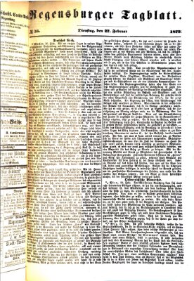 Regensburger Tagblatt Dienstag 27. Februar 1872