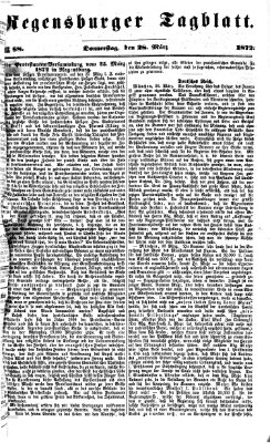 Regensburger Tagblatt Donnerstag 28. März 1872