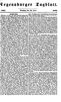 Regensburger Tagblatt Samstag 15. Juni 1872