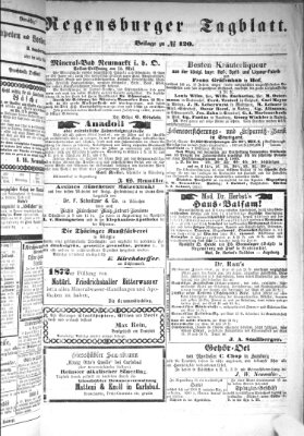 Regensburger Tagblatt Mittwoch 1. Mai 1872
