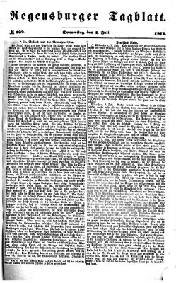 Regensburger Tagblatt Donnerstag 4. Juli 1872