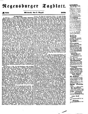 Regensburger Tagblatt Mittwoch 7. August 1872