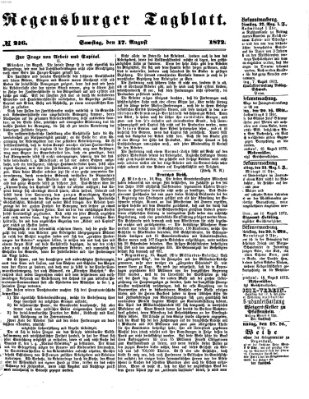Regensburger Tagblatt Samstag 17. August 1872
