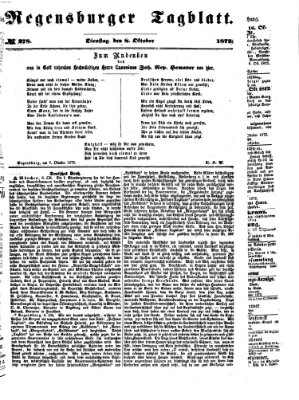 Regensburger Tagblatt Dienstag 8. Oktober 1872