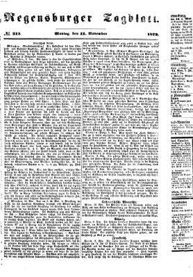Regensburger Tagblatt Montag 11. November 1872