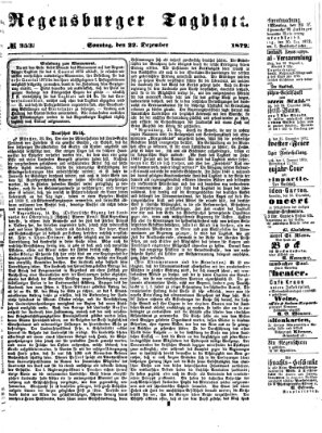 Regensburger Tagblatt Sonntag 22. Dezember 1872