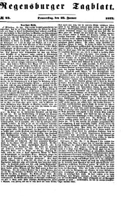 Regensburger Tagblatt Donnerstag 23. Januar 1873