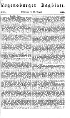 Regensburger Tagblatt Mittwoch 13. August 1873