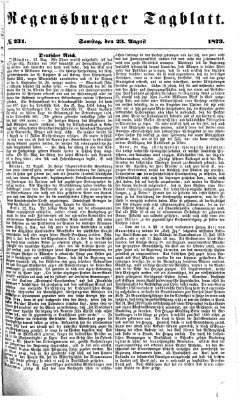Regensburger Tagblatt Samstag 23. August 1873