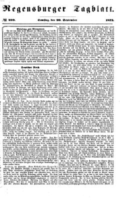 Regensburger Tagblatt Samstag 20. September 1873