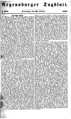 Regensburger Tagblatt Donnerstag 30. Oktober 1873