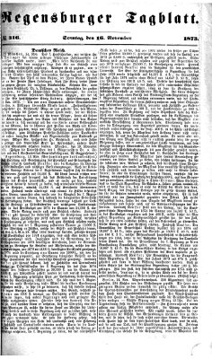 Regensburger Tagblatt Sonntag 16. November 1873