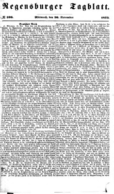 Regensburger Tagblatt Mittwoch 26. November 1873