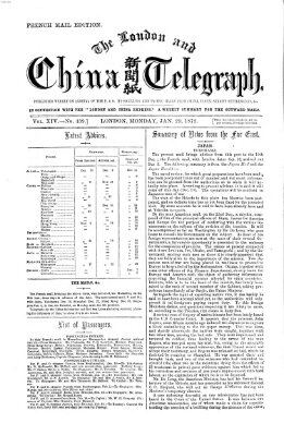 The London and China telegraph Montag 29. Januar 1872