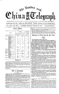 The London and China telegraph Montag 29. April 1872