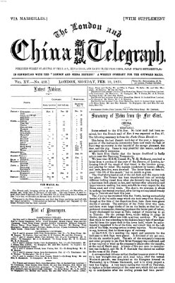 The London and China telegraph Montag 10. Februar 1873