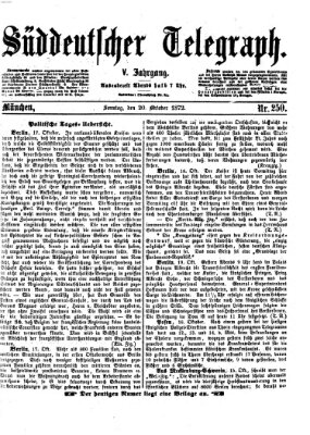 Süddeutscher Telegraph Sonntag 20. Oktober 1872
