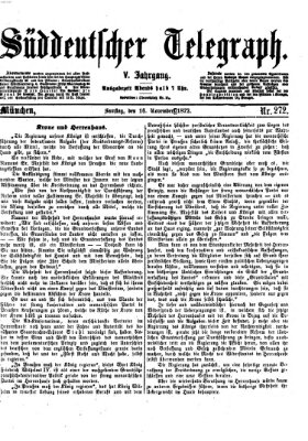 Süddeutscher Telegraph Samstag 16. November 1872