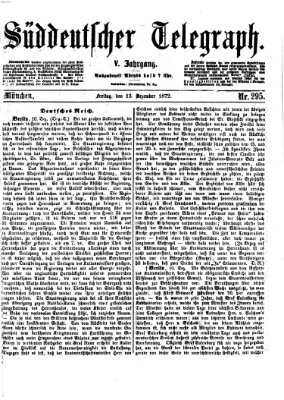 Süddeutscher Telegraph Freitag 13. Dezember 1872