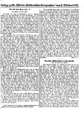 Süddeutscher Telegraph Donnerstag 3. Oktober 1872