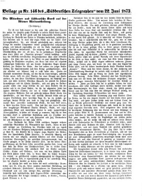 Süddeutscher Telegraph Sonntag 22. Juni 1873