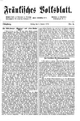 Fränkisches Volksblatt Freitag 5. Januar 1872
